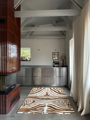 Dywan wełniany Jepson 130x180 cm - Brown-off white - Tinted