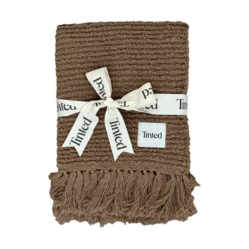 Koc bouclé Janzen - Solid natural brown, 130x170 cm - Tinted