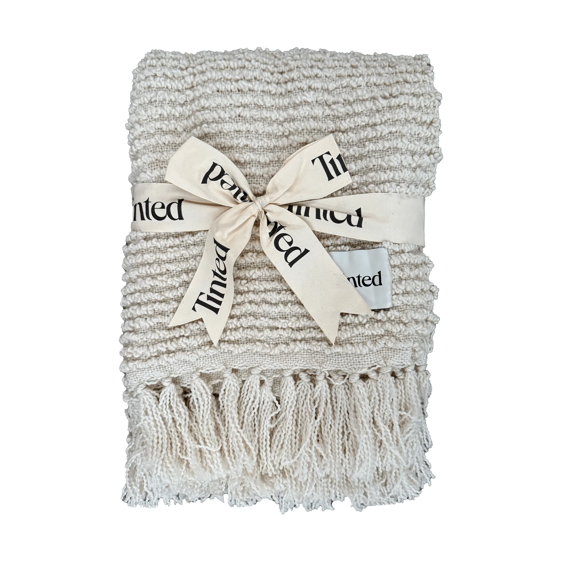 Koc bouclé Janzen, Solid off white-natural, 130x170 cm Tinted
