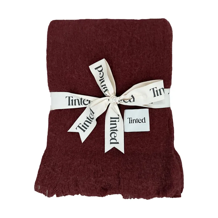 Koc wełniany Fingal - Solid wine red, 130x170 cm - Tinted