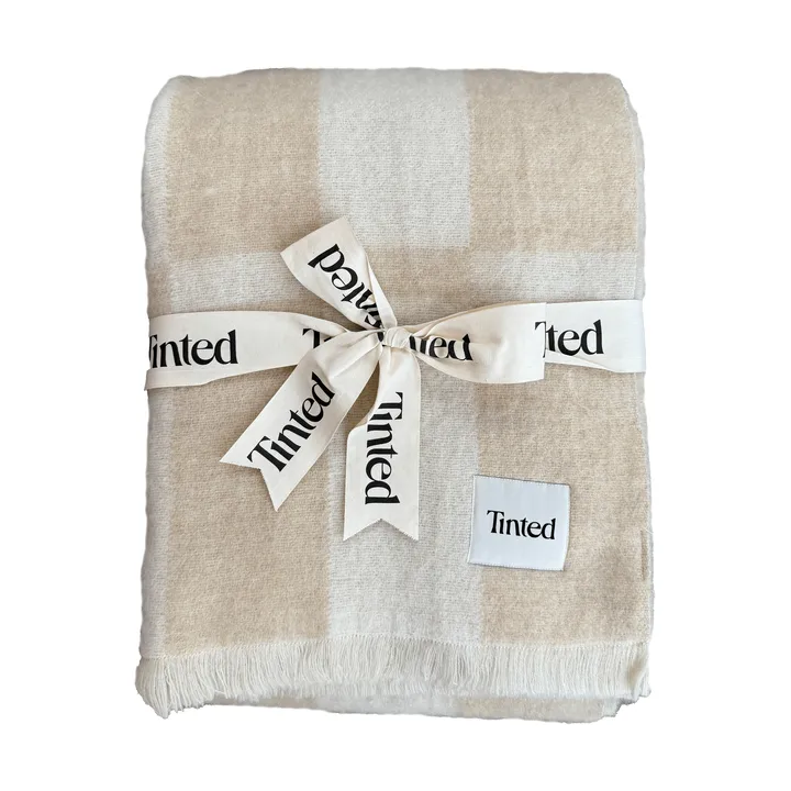 Koc z moheru Hallin - Beige-off white, 130x170 cm - Tinted