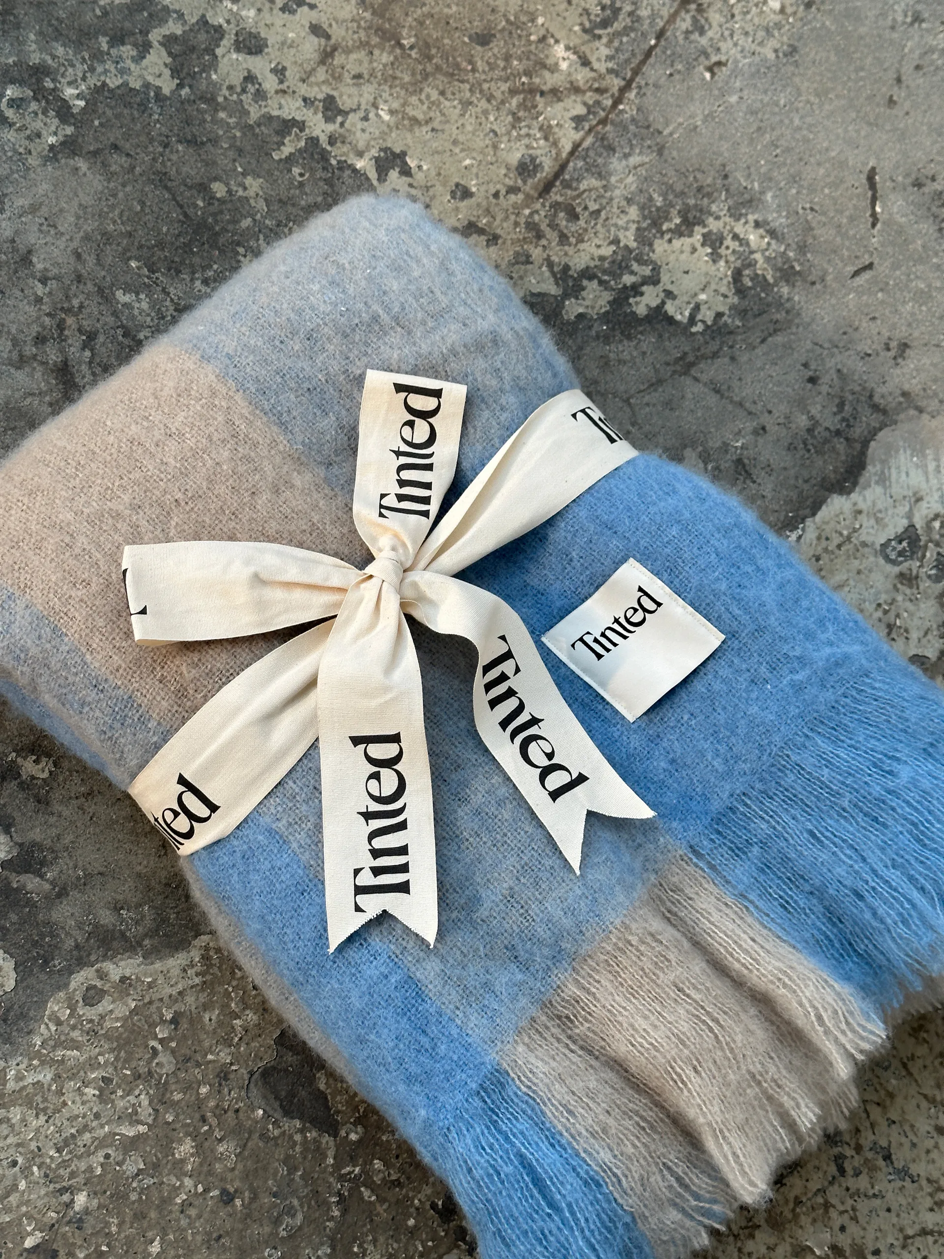 Pled wełniany Ahlblom 130x170 cm, Beige-blue Tinted