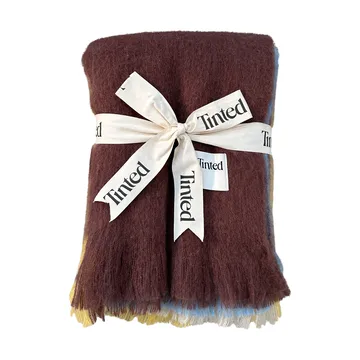 Pled wełniany Lovstrand 130x170 cm - Brown-multi - Tinted