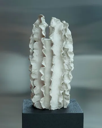 Wazon Melera - Beige, 33x16 cm - Tinted