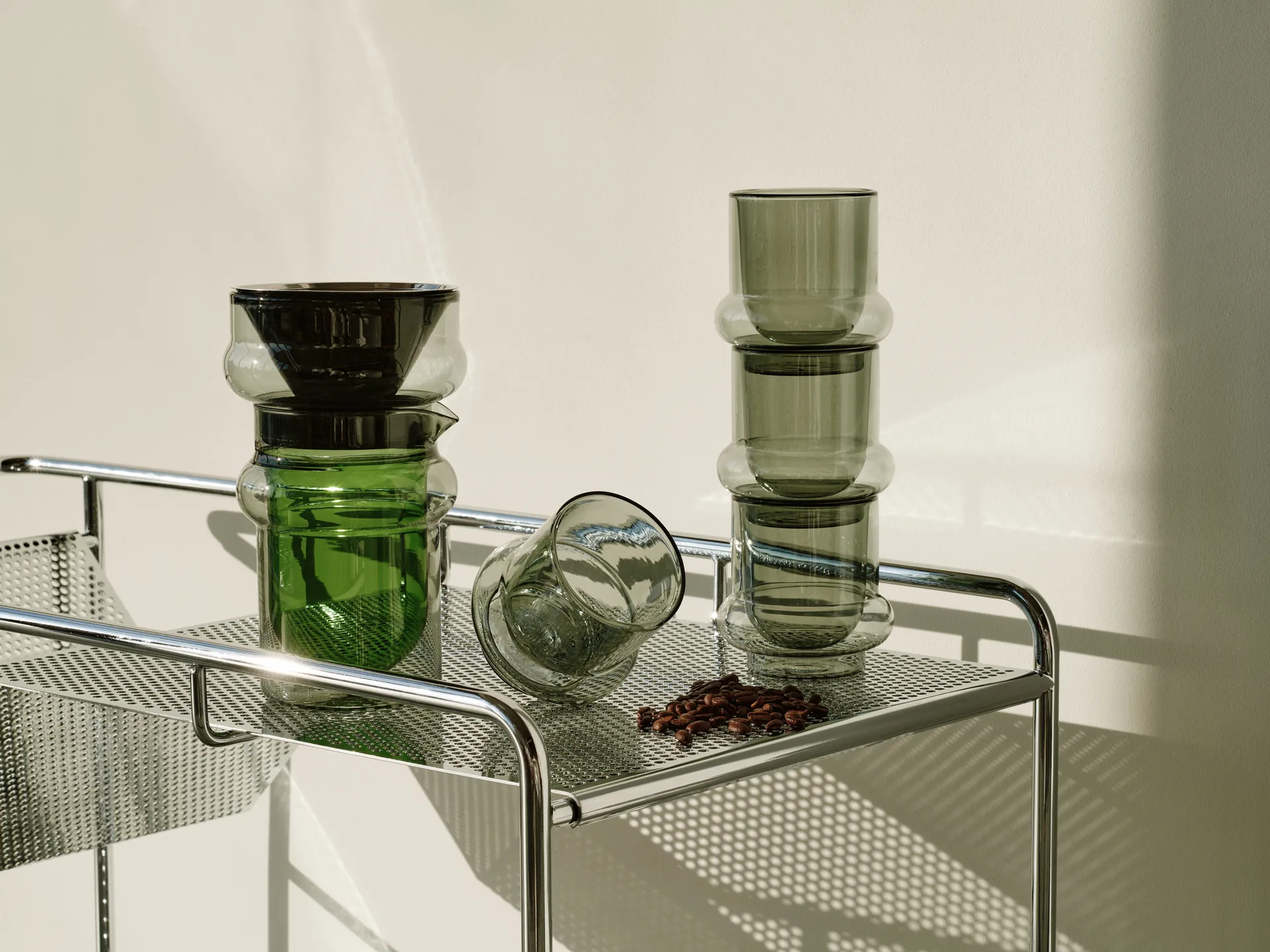 Bump karafka i zestaw filtrów 400 ml, Zielony Tom Dixon