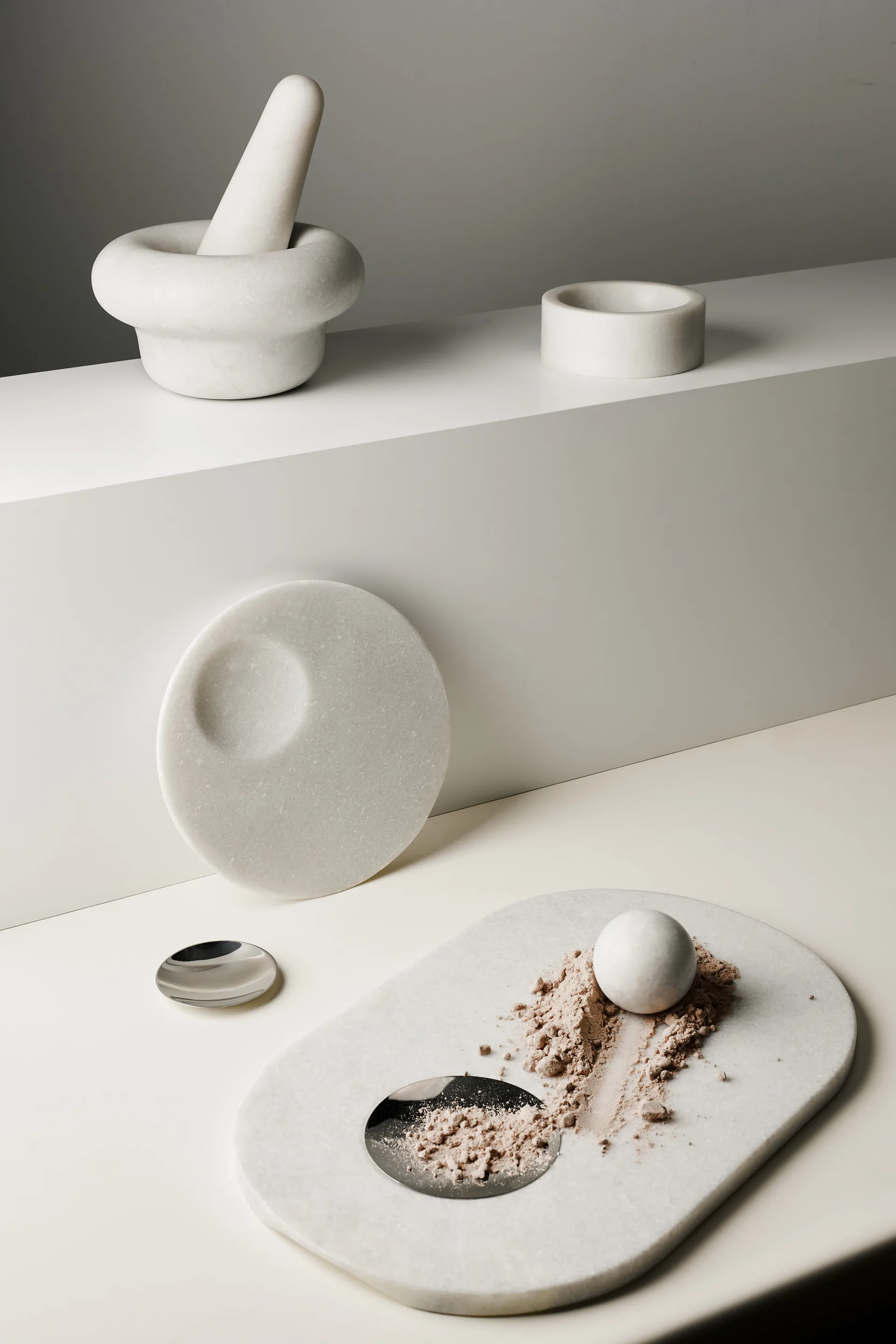 Deska do krojenia Stone 27x42 cm, Biały marmur-silver Tom Dixon
