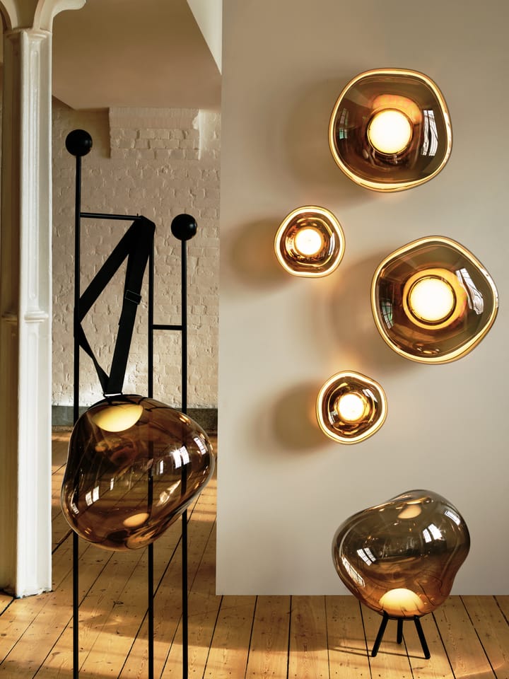 Duża lampa podłogowa przenośna Melt LED, Złoty Tom Dixon