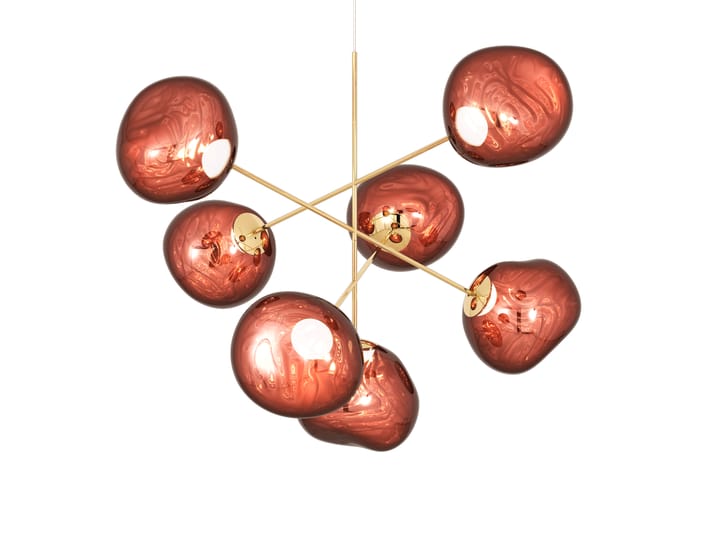 Duży żyrandol Melt Chandelier LED 196 cm, Miedziany Tom Dixon