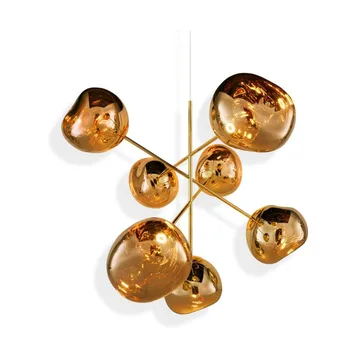Duży żyrandol Melt Chandelier LED 196 cm - Złoty - Tom Dixon