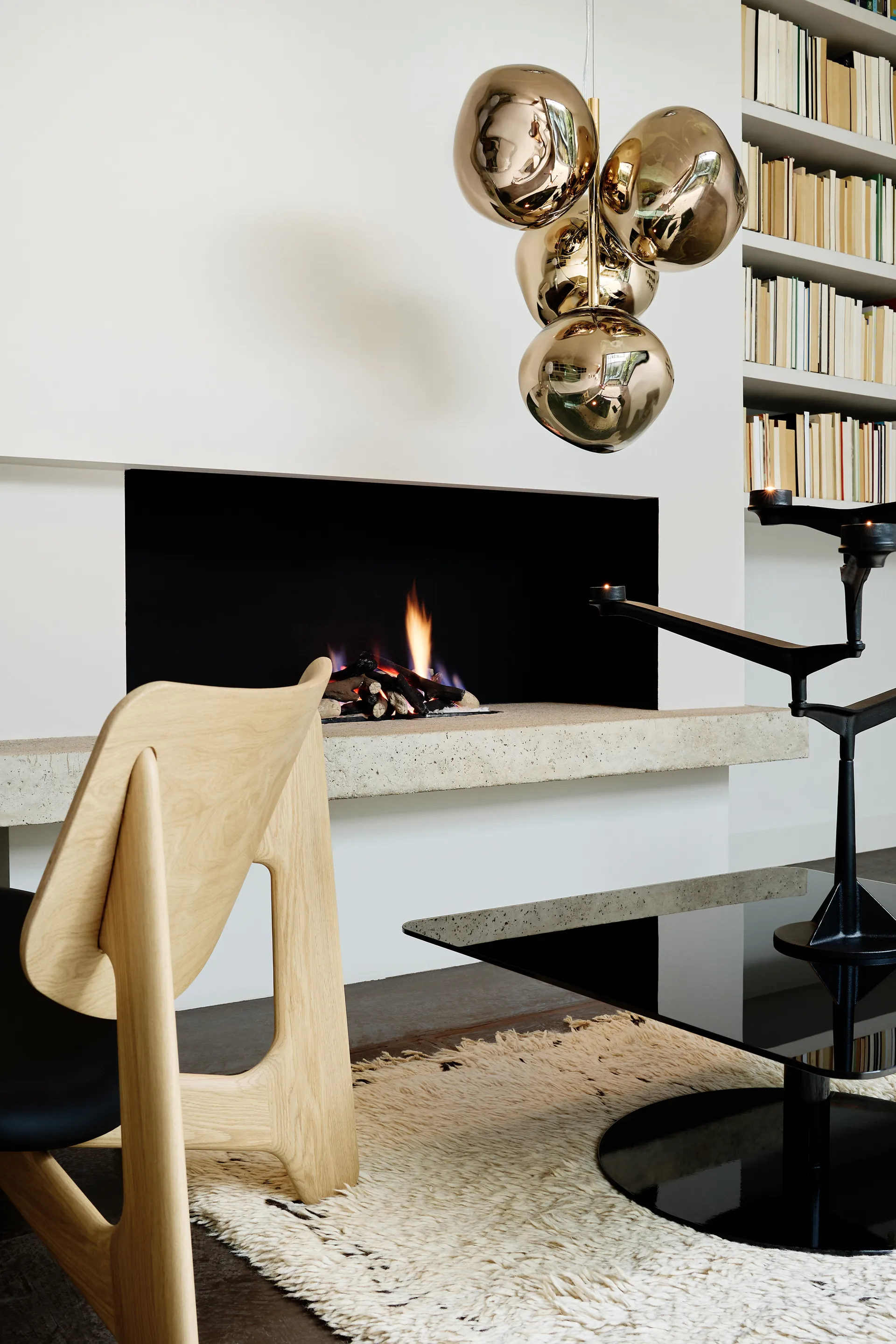 Duży żyrandol Melt Chandelier LED 196 cm, Złoty Tom Dixon