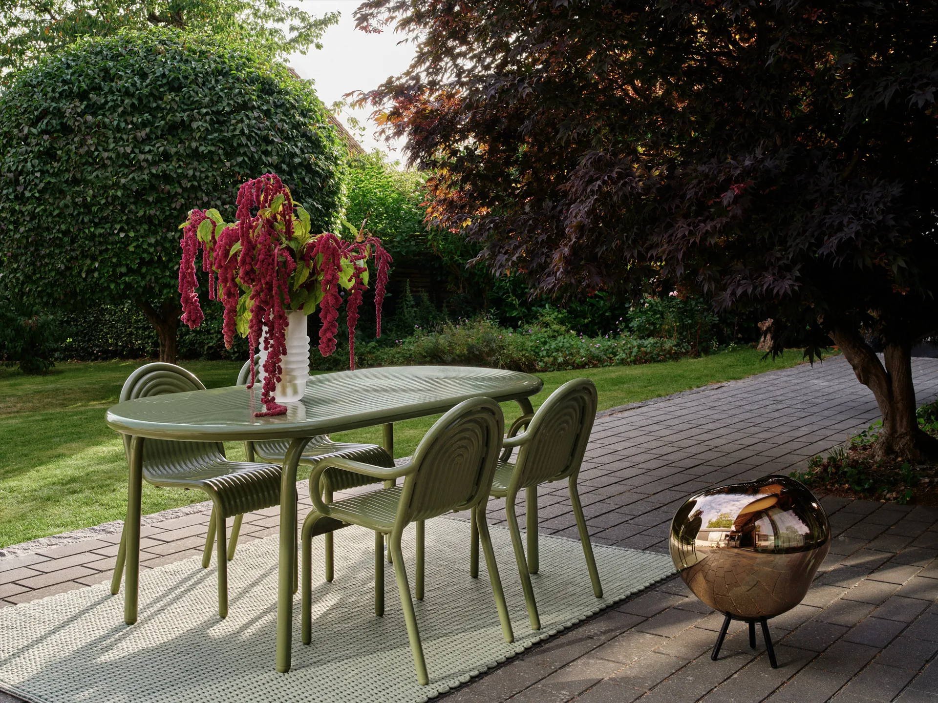 Groove Obround stół jadalniany – Moss, 86×186 cm Tom Dixon