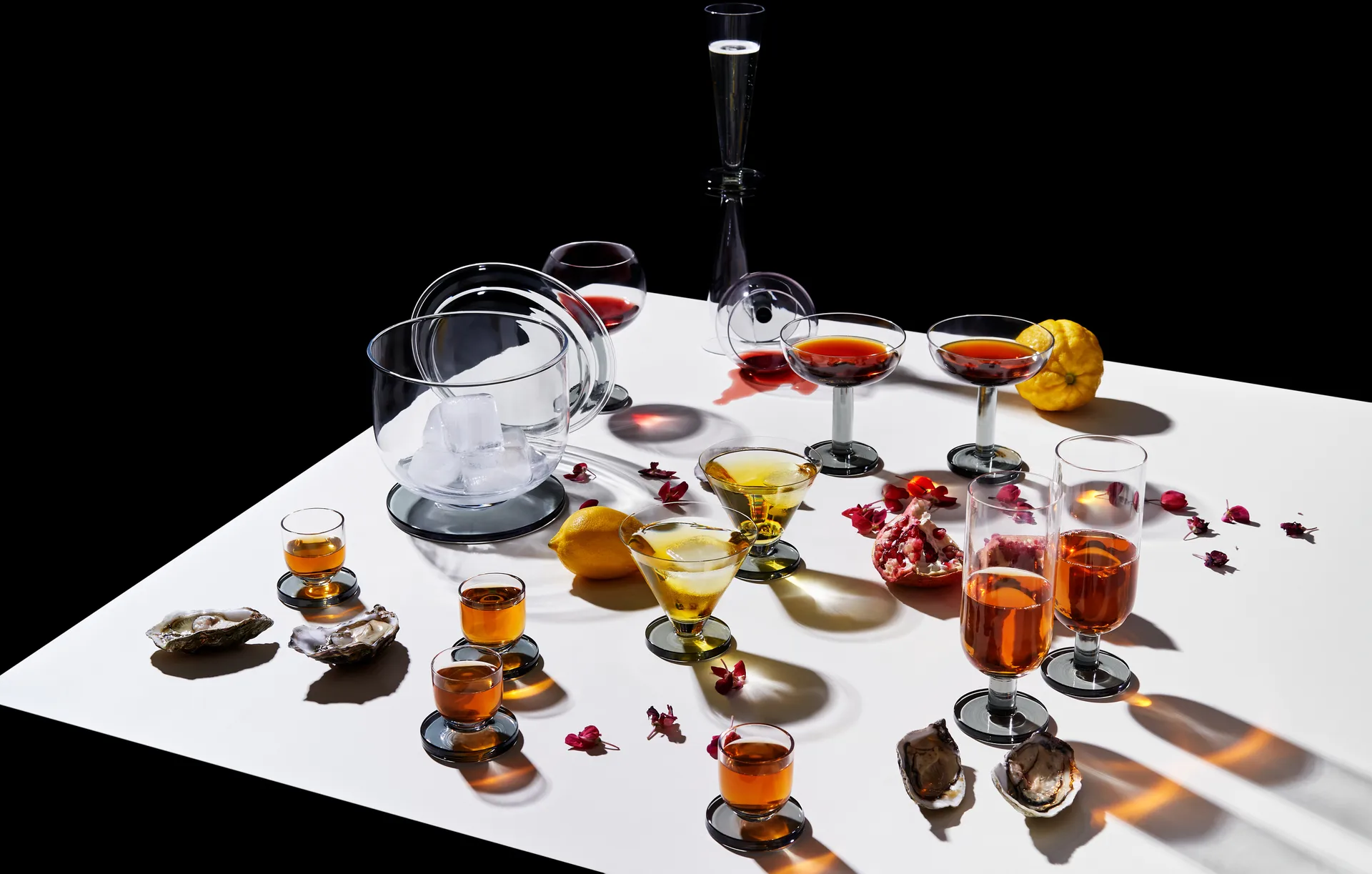 Kieliszki do wódki Puck 50 ml 4-pak, Przezroczysty Tom Dixon