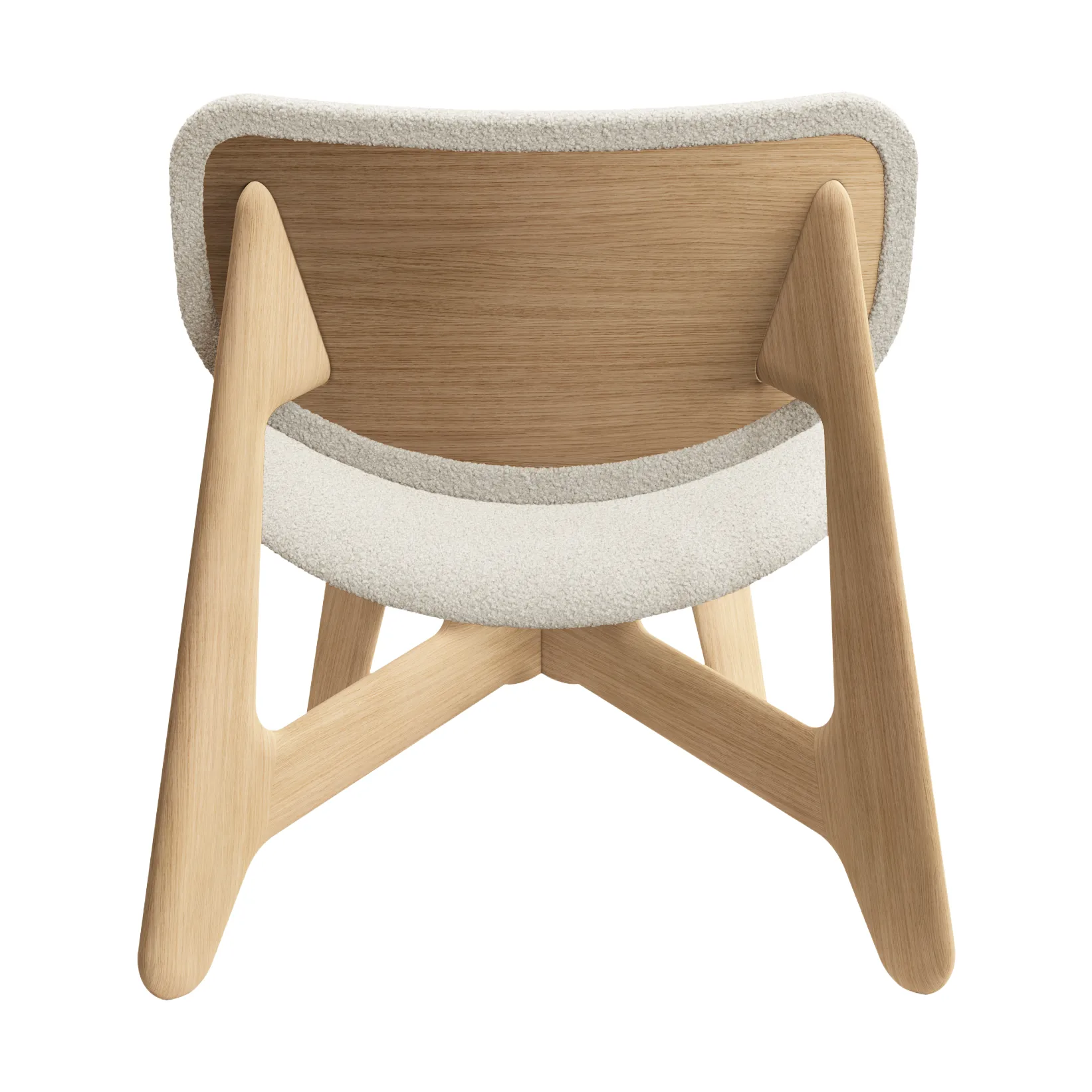 Krzesło lounge tapicerowane siedzisko Slab, Natural brushed oak-Elle 0200 CMHR Natural Tom Dixon