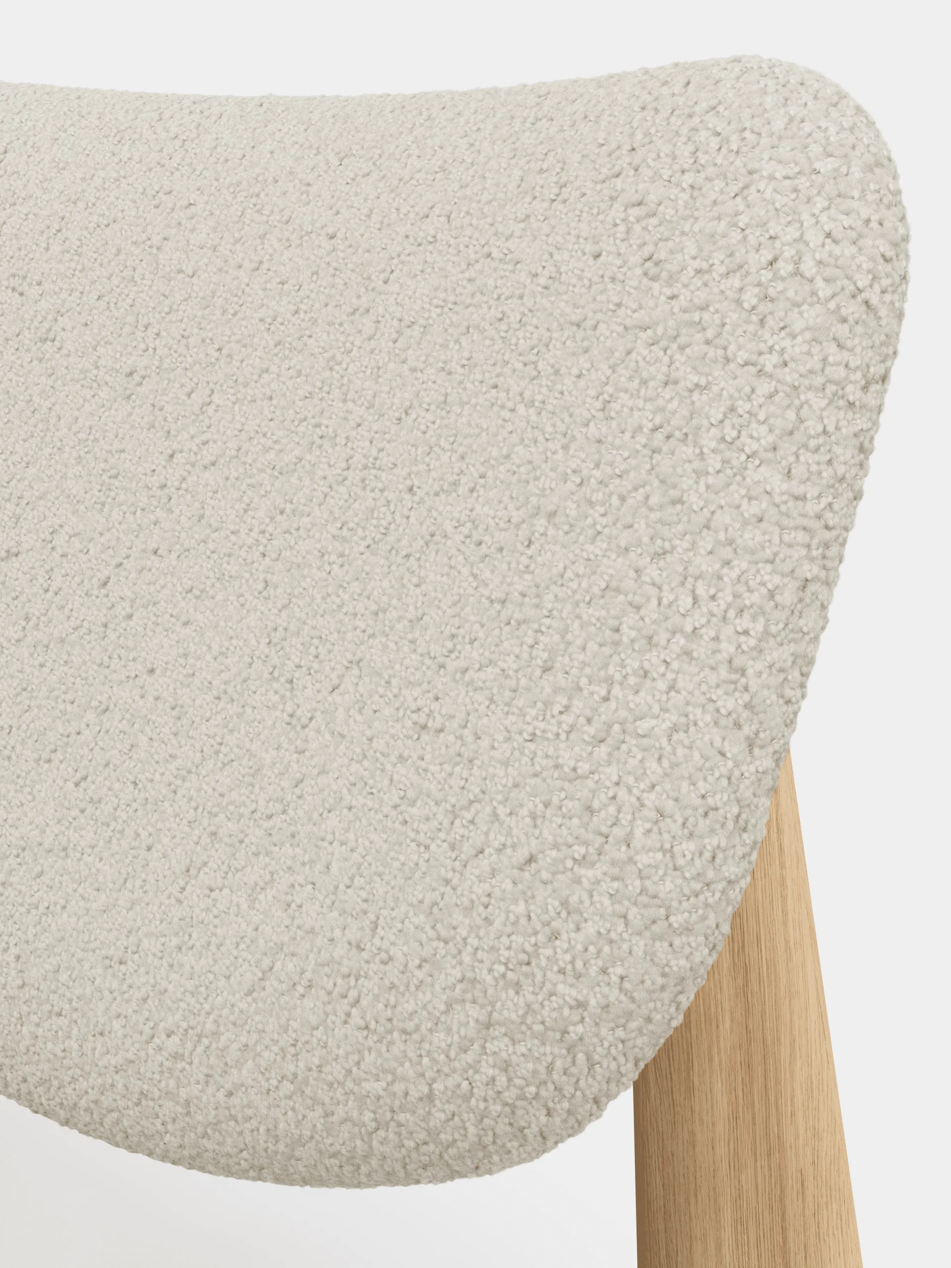 Krzesło lounge tapicerowane siedzisko Slab, Natural brushed oak-Elle 0200 CMHR Natural Tom Dixon