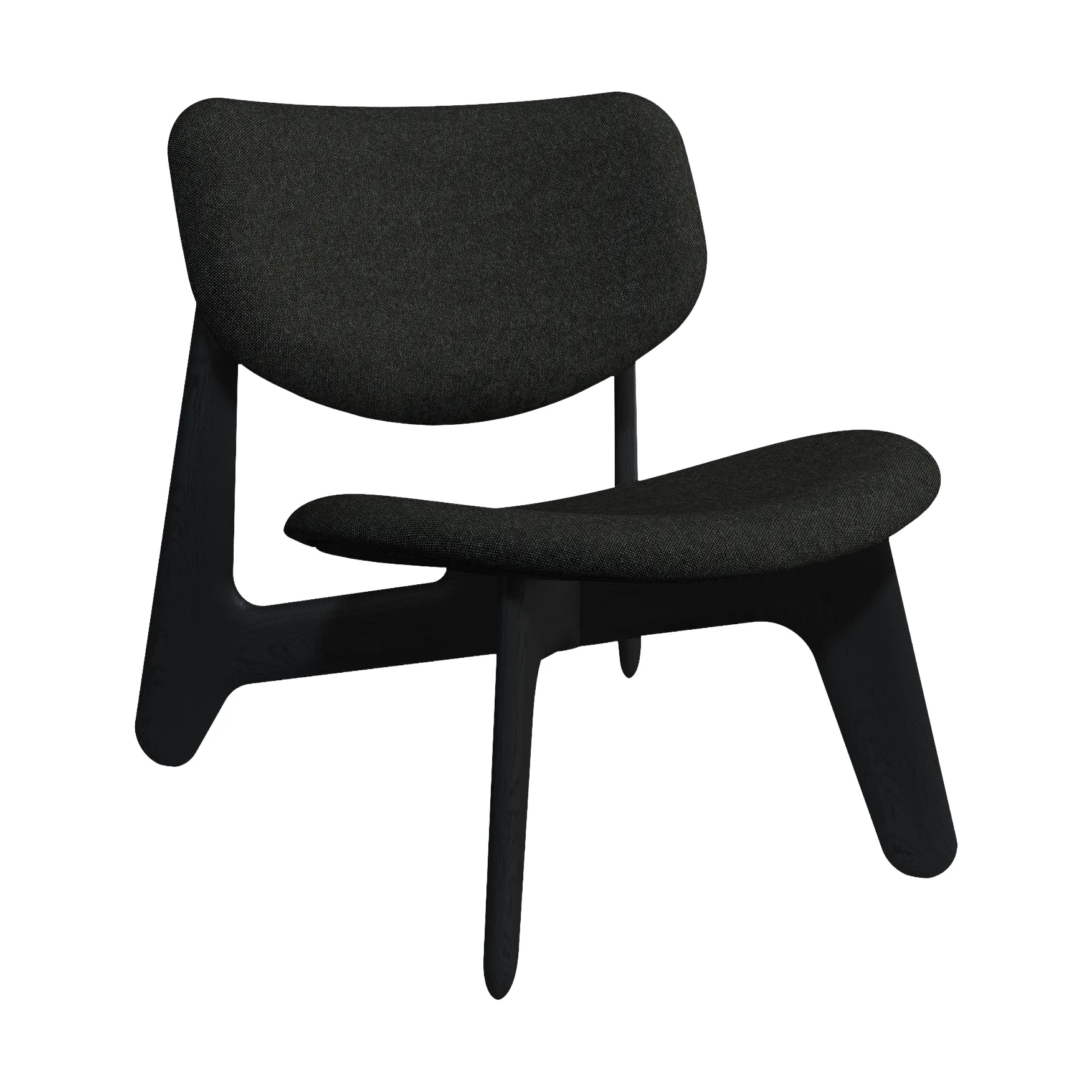 Krzesło lounge tapicerowane siedzisko Slab, Natural brushed oak-Hallingdal 0180 CMHR Tom Dixon