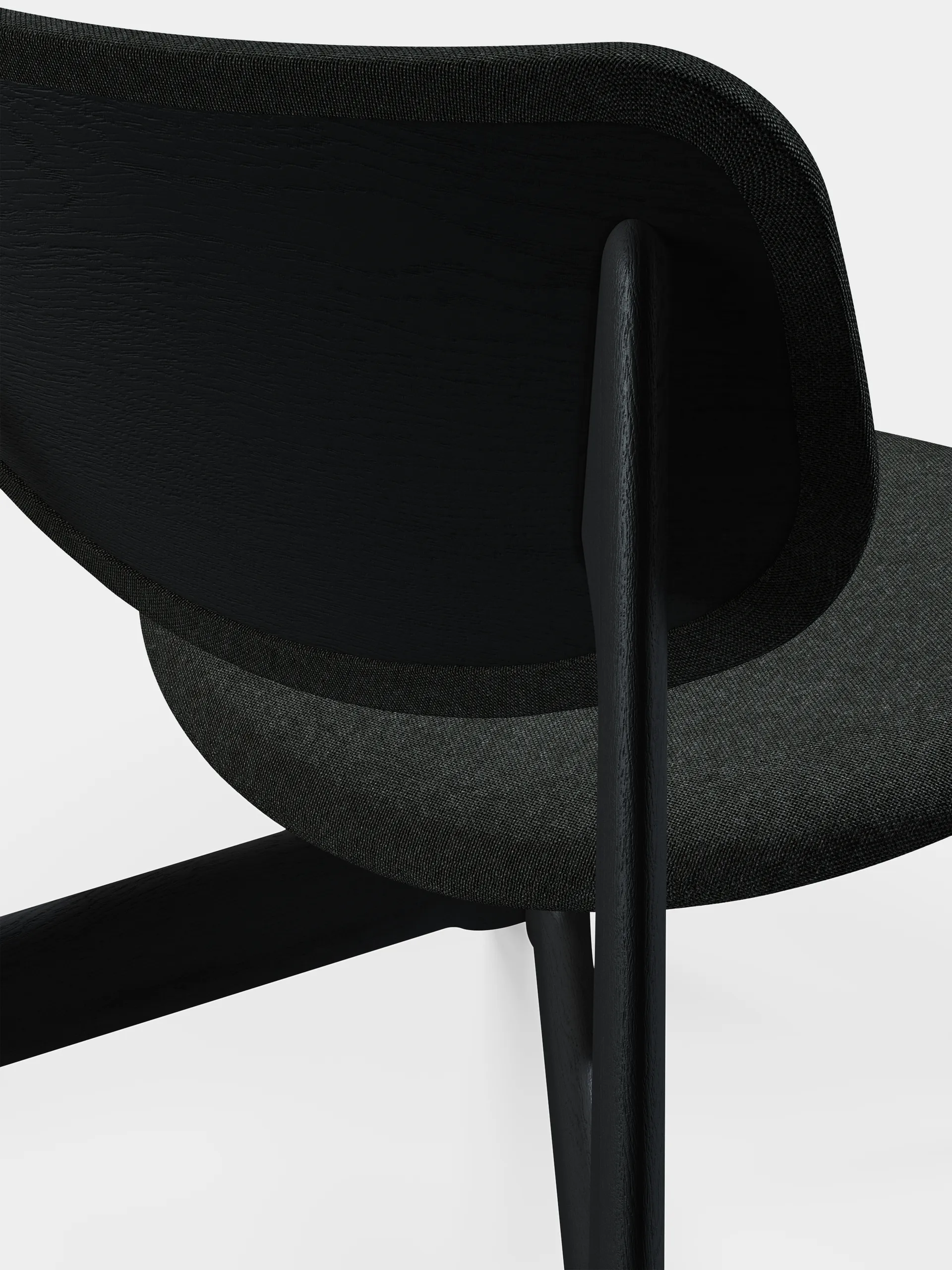 Krzesło lounge tapicerowane siedzisko Slab, Natural brushed oak-Hallingdal 0180 CMHR Tom Dixon
