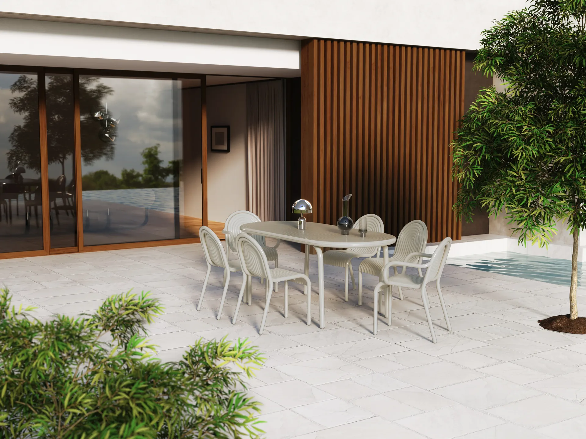 Krzesło z podłokietnikami Groove, Putty Tom Dixon