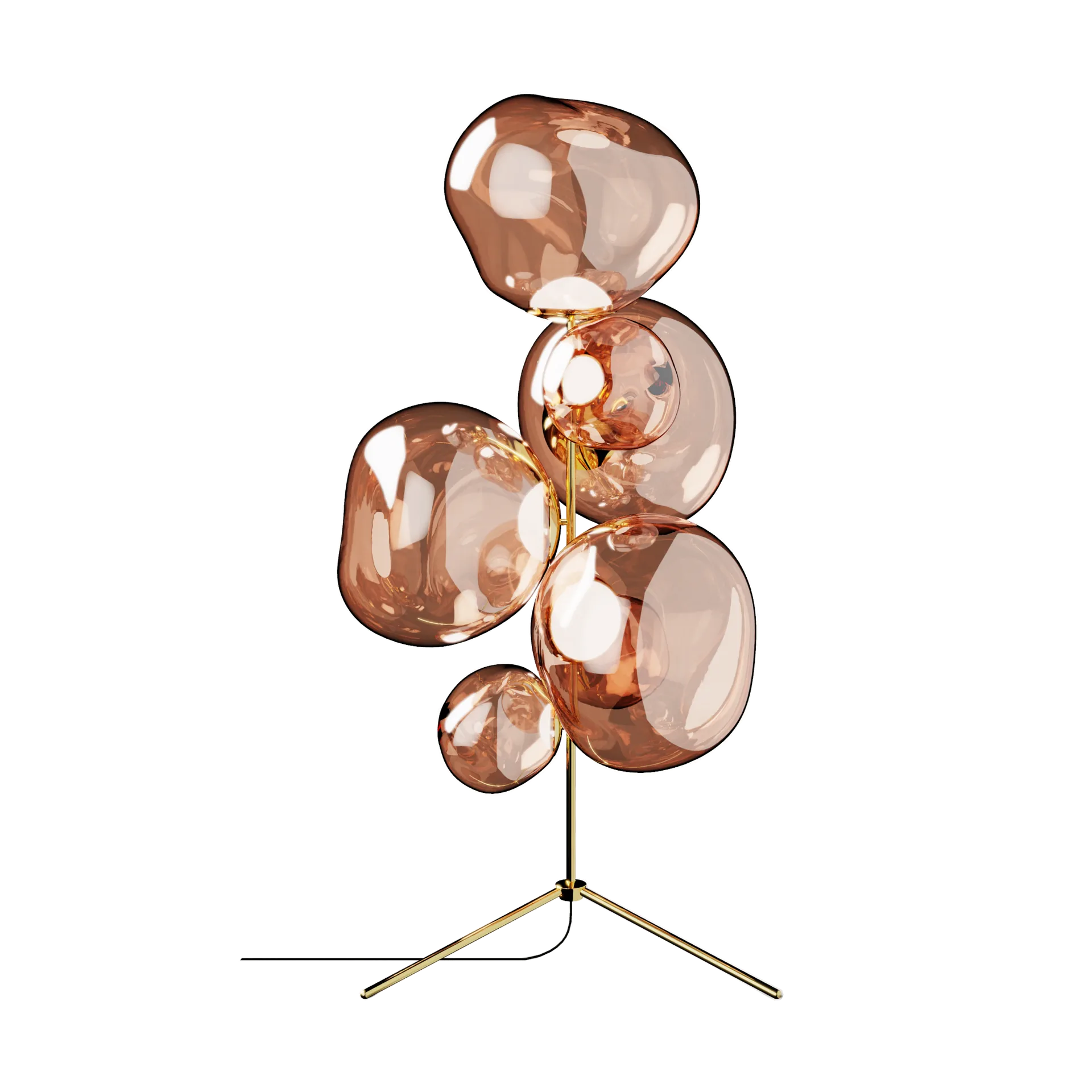 Lampa podłogowa Melt Chandelier LED 175 cm, Miedziany Tom Dixon