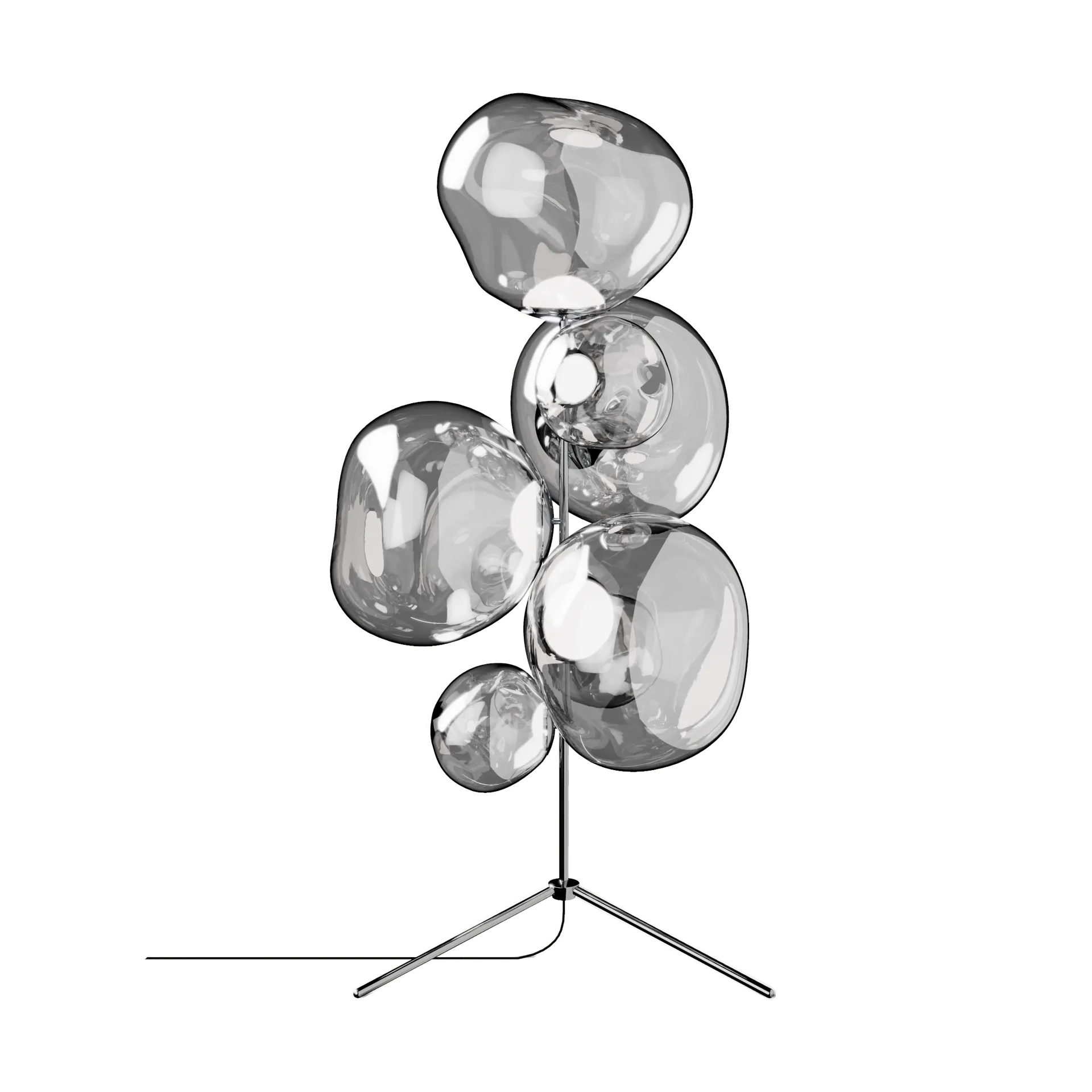 Lampa podłogowa Melt Chandelier LED 175 cm, Srebrny Tom Dixon