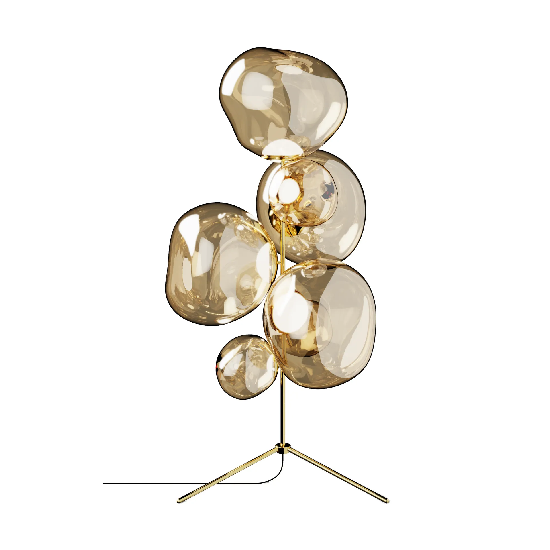 Lampa podłogowa Melt Chandelier LED 175 cm, Złoty Tom Dixon