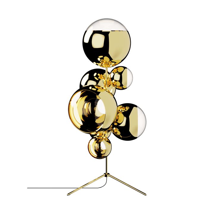Lampa podłogowa Mirror Ball Chandelier LED 181 cm - Złoty - Tom Dixon
