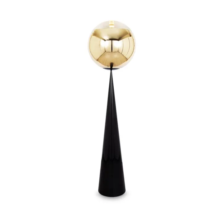 Lampa podłogowa Mirror Ball Fat LED 175,5 cm, Złoty Tom Dixon