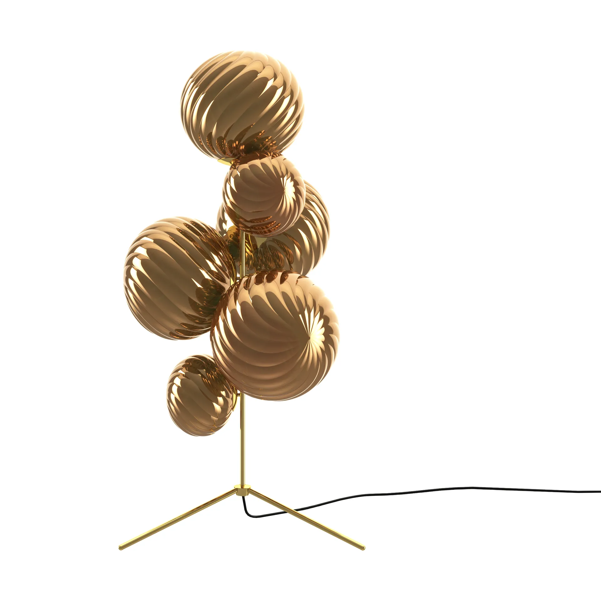 Lampa stojąca Whirl chandelier, Gold Tom Dixon