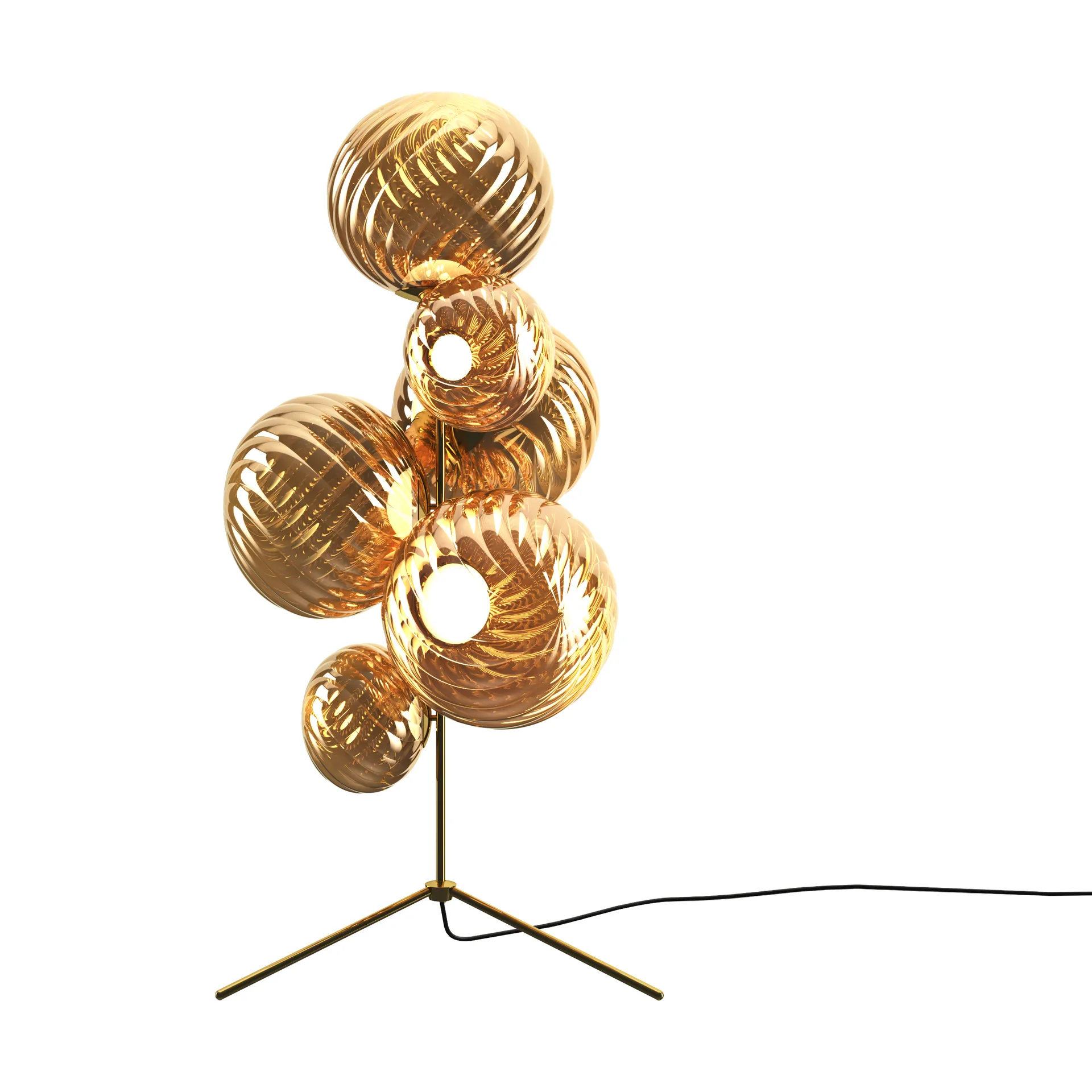 Lampa stojąca Whirl chandelier, Gold Tom Dixon