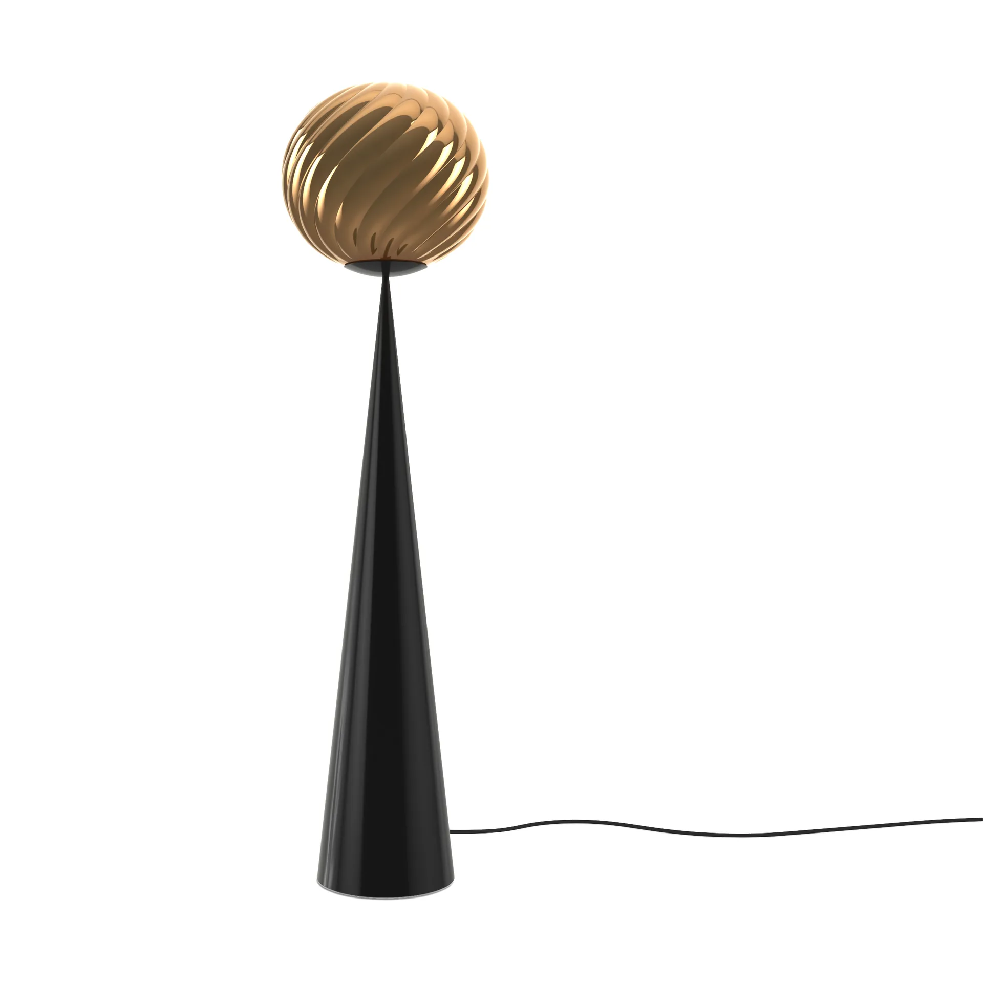Lampa stojąca Whirl cone fat, Gold-black Tom Dixon