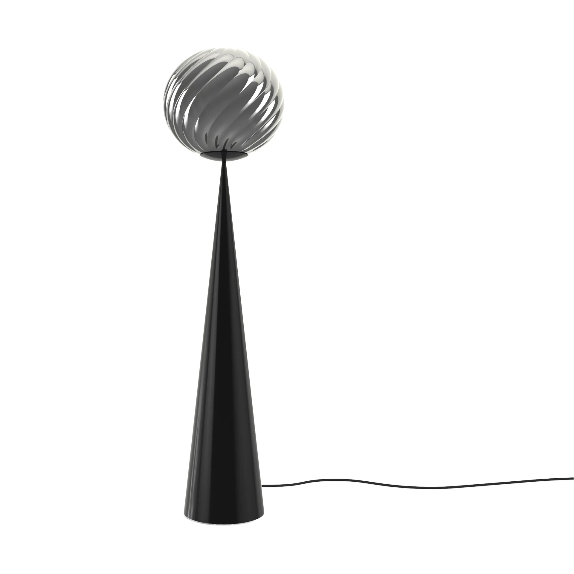 Lampa stojąca Whirl cone fat, Silver-black Tom Dixon