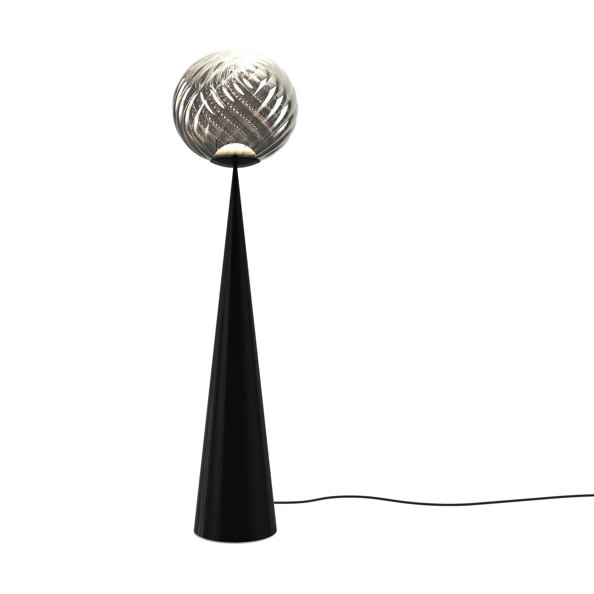 Lampa stojąca Whirl cone fat, Silver-black Tom Dixon