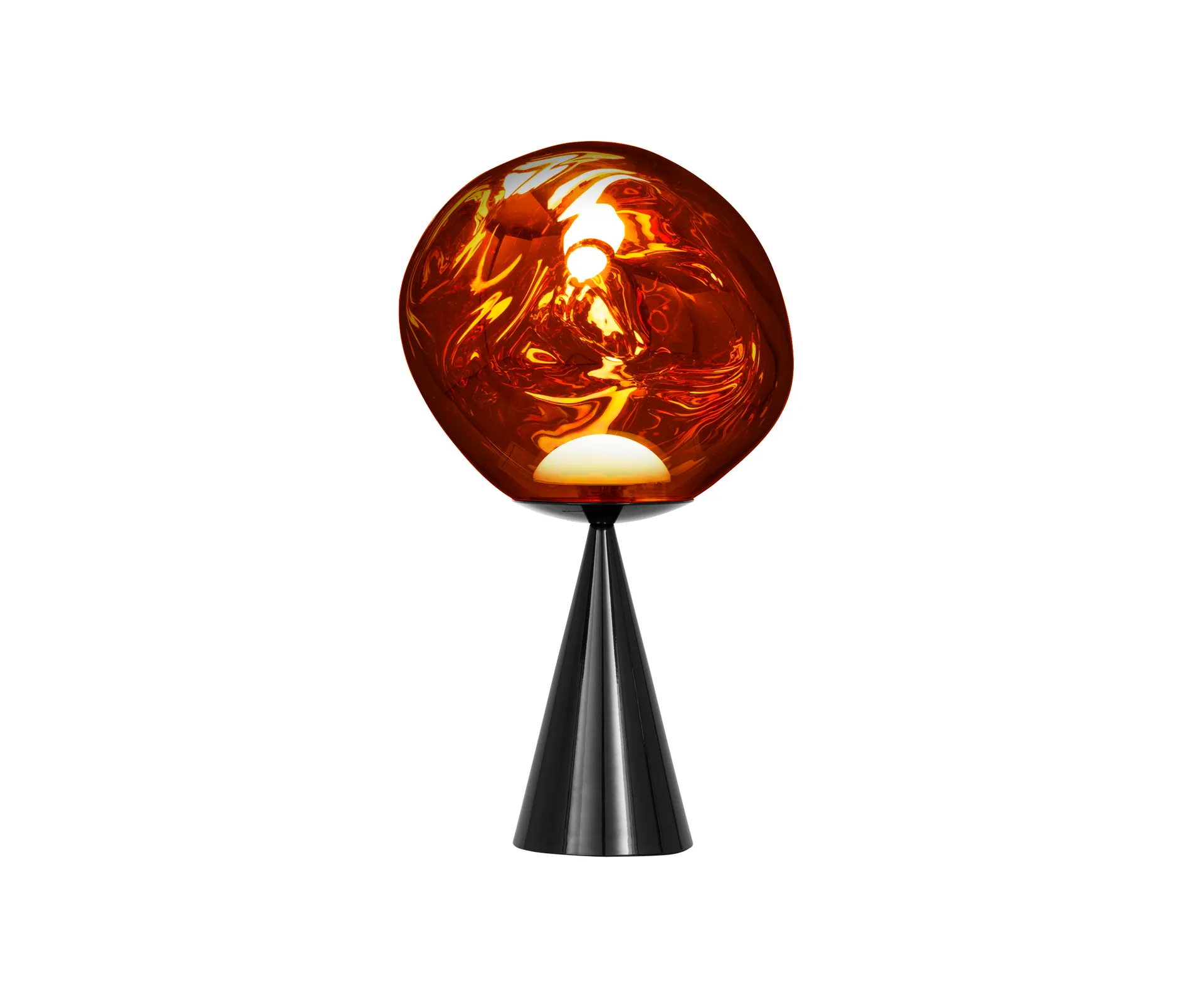 Lampa stołowa Melt Cone Fat LED 46,5 cm, Miedziany Tom Dixon