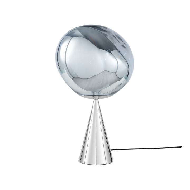 Lampa stołowa Melt Cone Fat LED 46,5 cm - Srebrny-srebrny - Tom Dixon