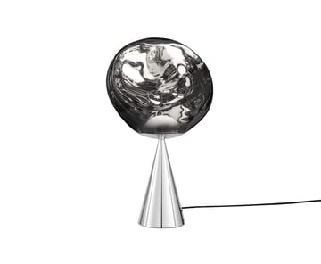 Lampa stołowa Melt Cone Fat LED 46,5 cm - Srebrny-srebrny - Tom Dixon