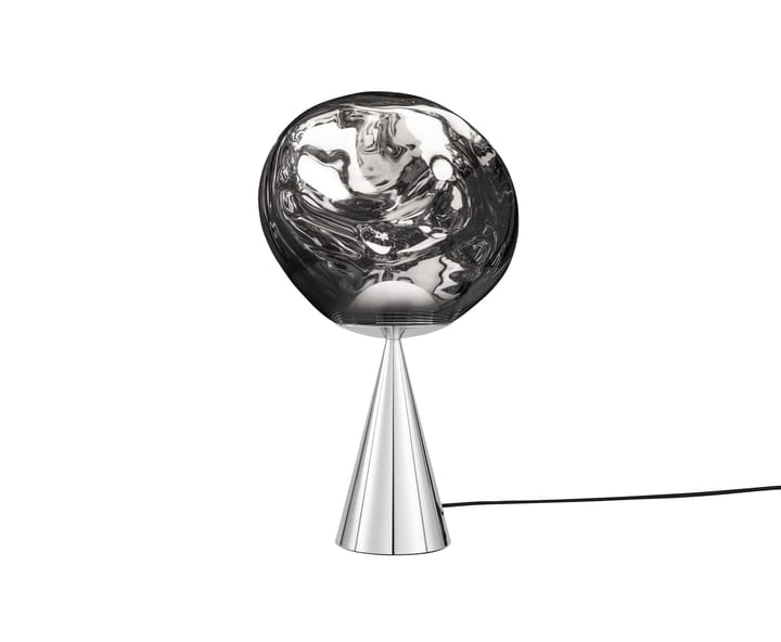 Lampa stołowa Melt Cone Fat LED 46,5 cm, Srebrny-srebrny Tom Dixon
