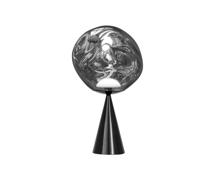 Lampa stołowa Melt Cone Fat LED 46,5 cm, Srebrny Tom Dixon