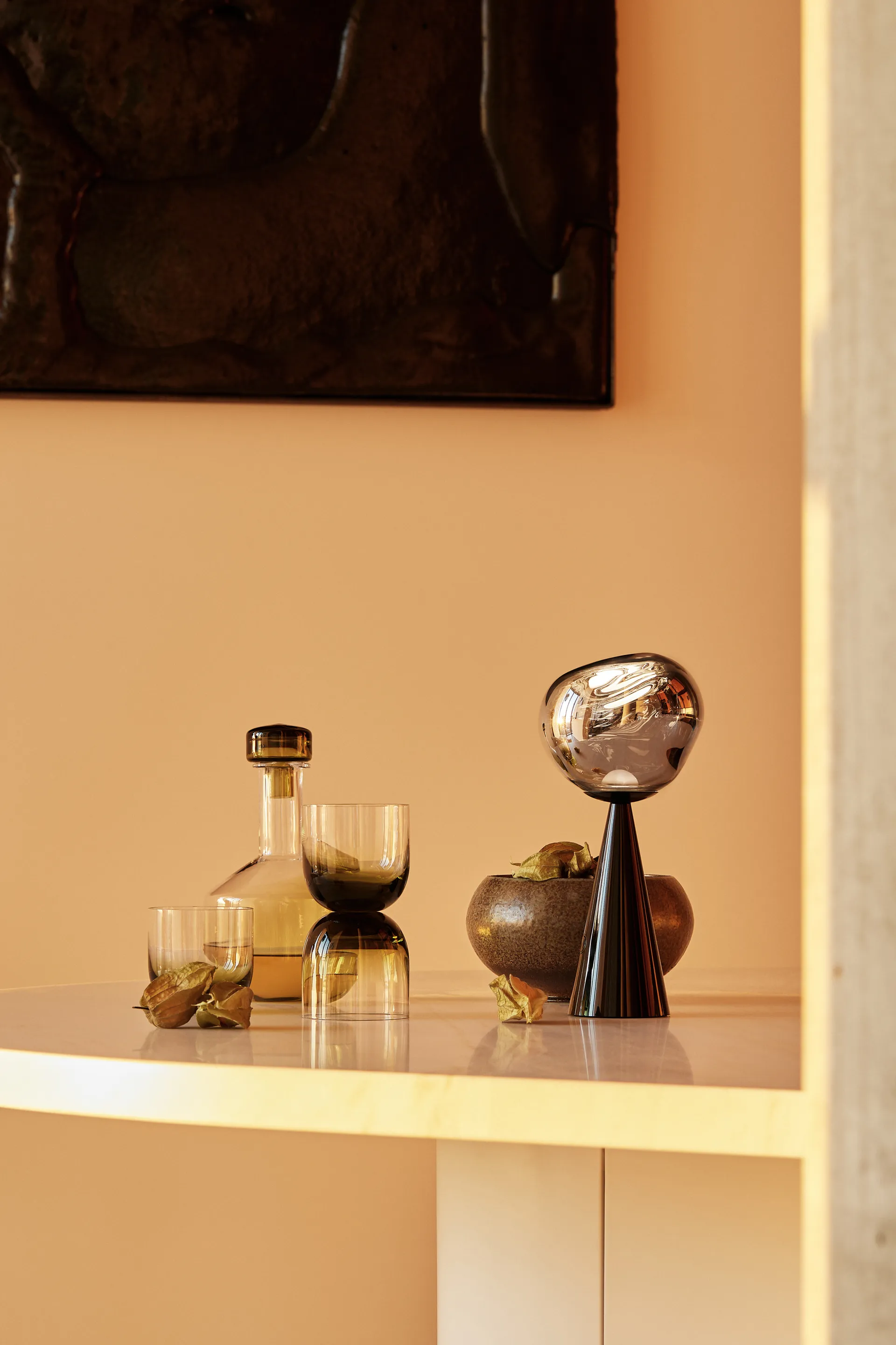 Lampa stołowa przenośna Melt LED 28,5 cm, Czarny Tom Dixon