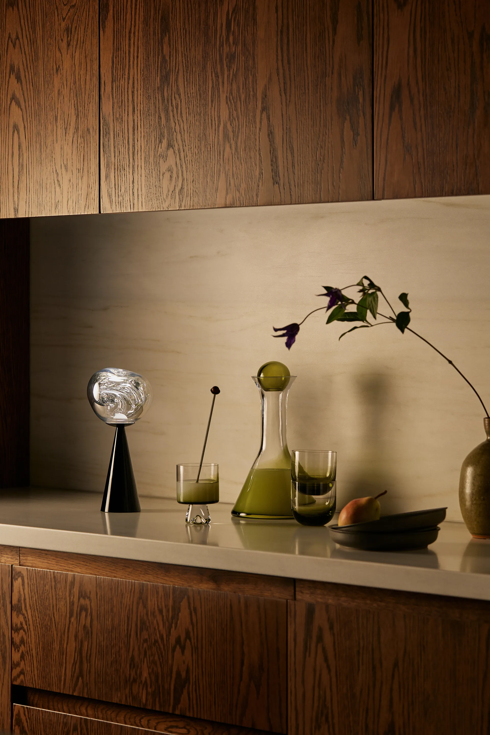 Lampa stołowa przenośna Melt LED 28,5 cm, Czarny Tom Dixon