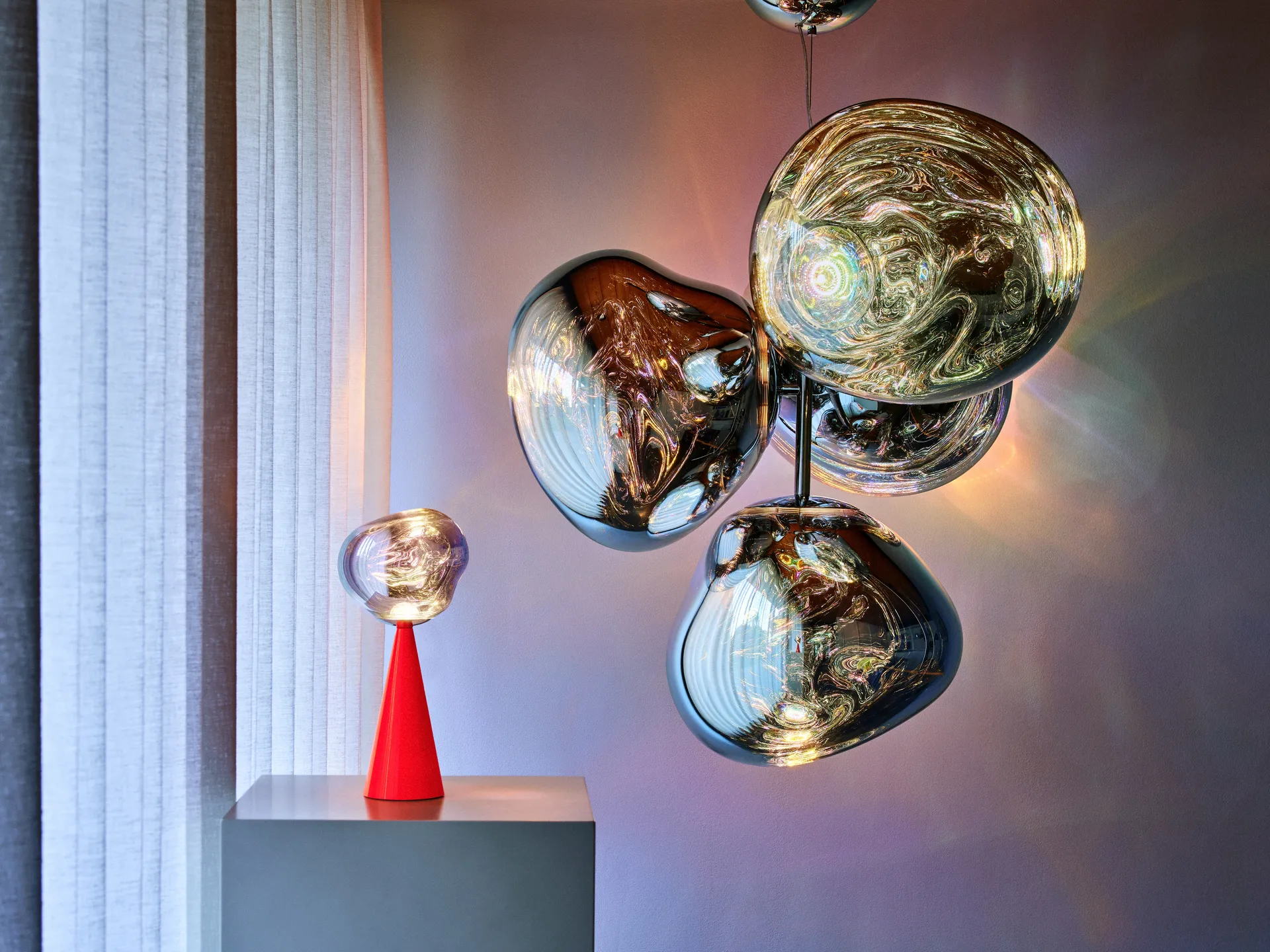 Lampa stołowa przenośna Melt LED 28,5 cm, Fluoro Tom Dixon