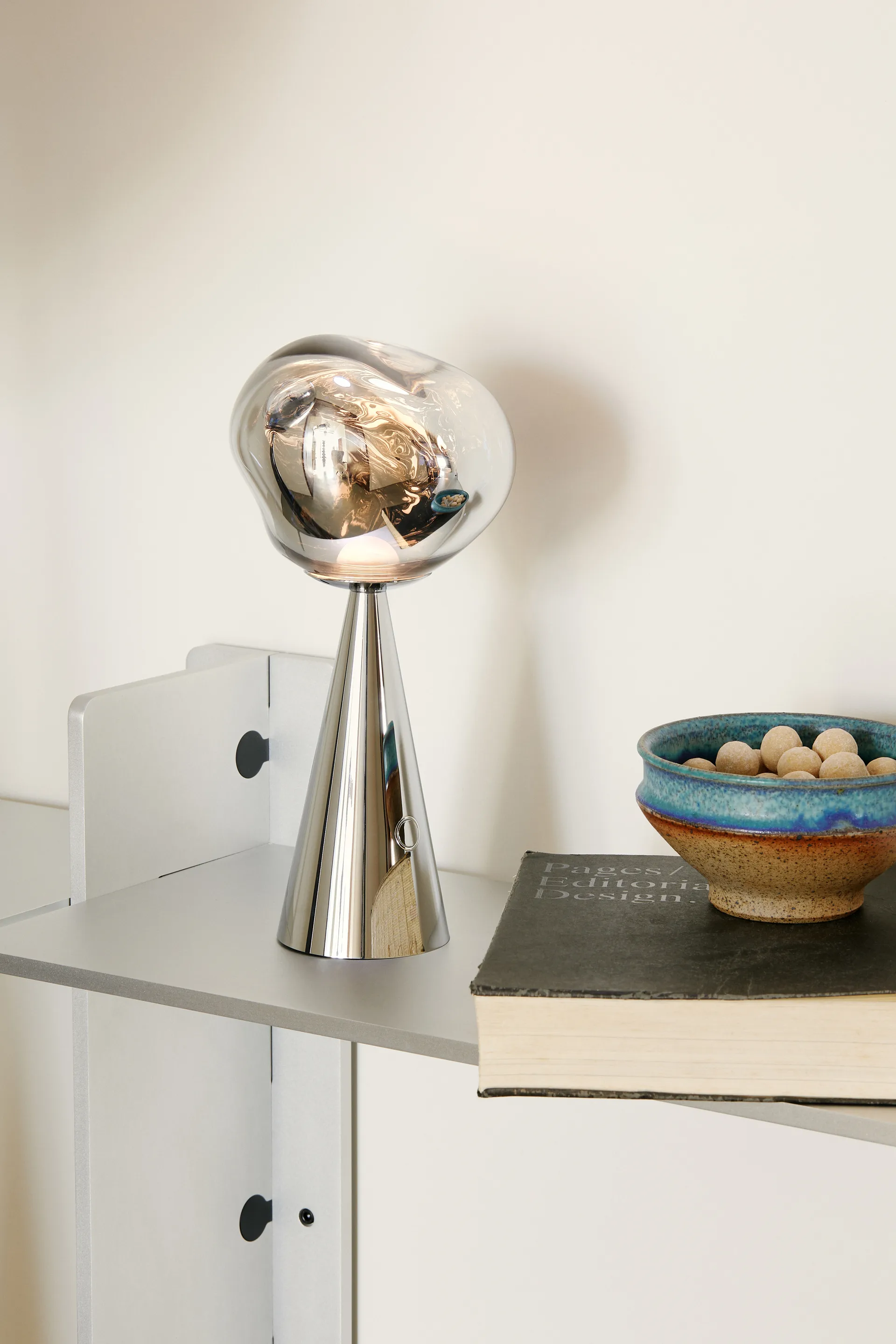 Lampa stołowa przenośna Melt LED 28,5 cm, Srebrny Tom Dixon