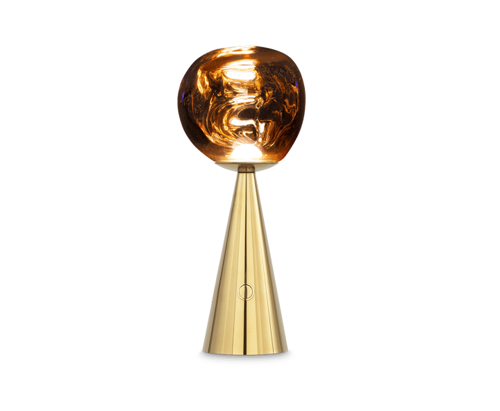 Lampa stołowa przenośna Melt, Złoty Tom Dixon