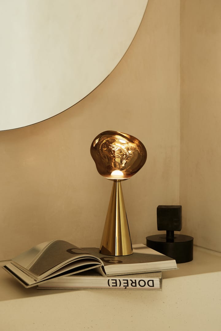 Lampa stołowa przenośna Melt, Złoty Tom Dixon