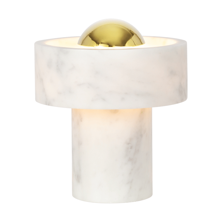 Lampa stołowa przenośna Stone LED 28 cm, Marmur-złoto Tom Dixon