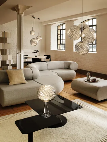 Lampa stołowa Whirl cone fat - Silver - Tom Dixon