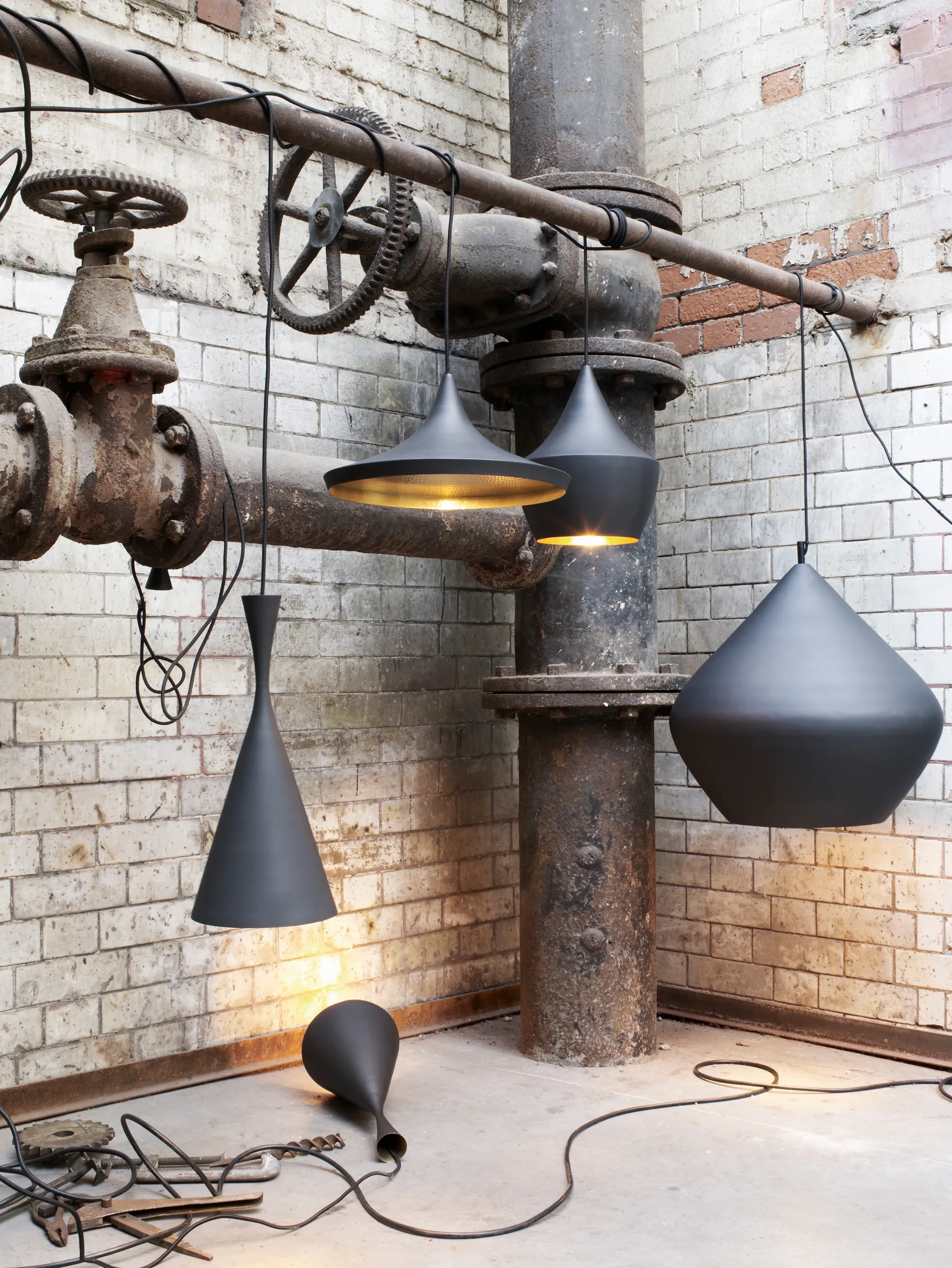 Lampa wisząca Beat Fat LED Ø30 cm, Mosiądz Tom Dixon