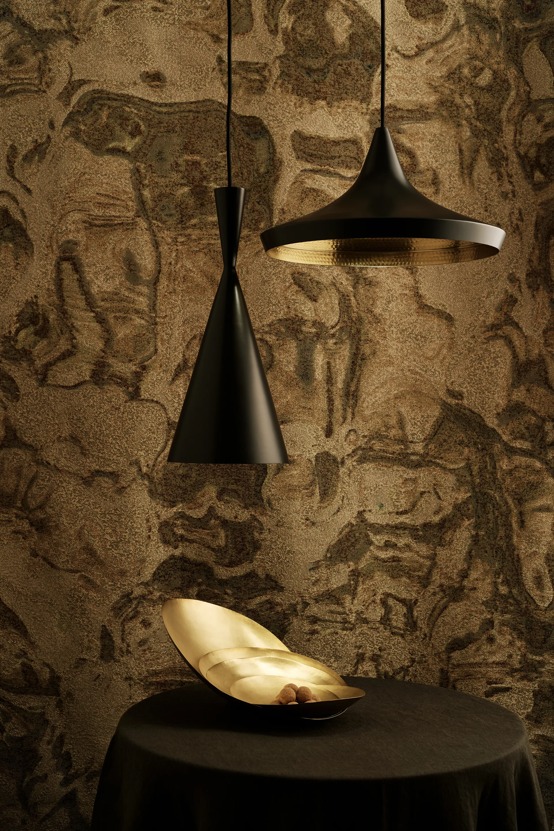 Lampa wisząca Beat Wide LED Ø36 cm, Czarny Tom Dixon