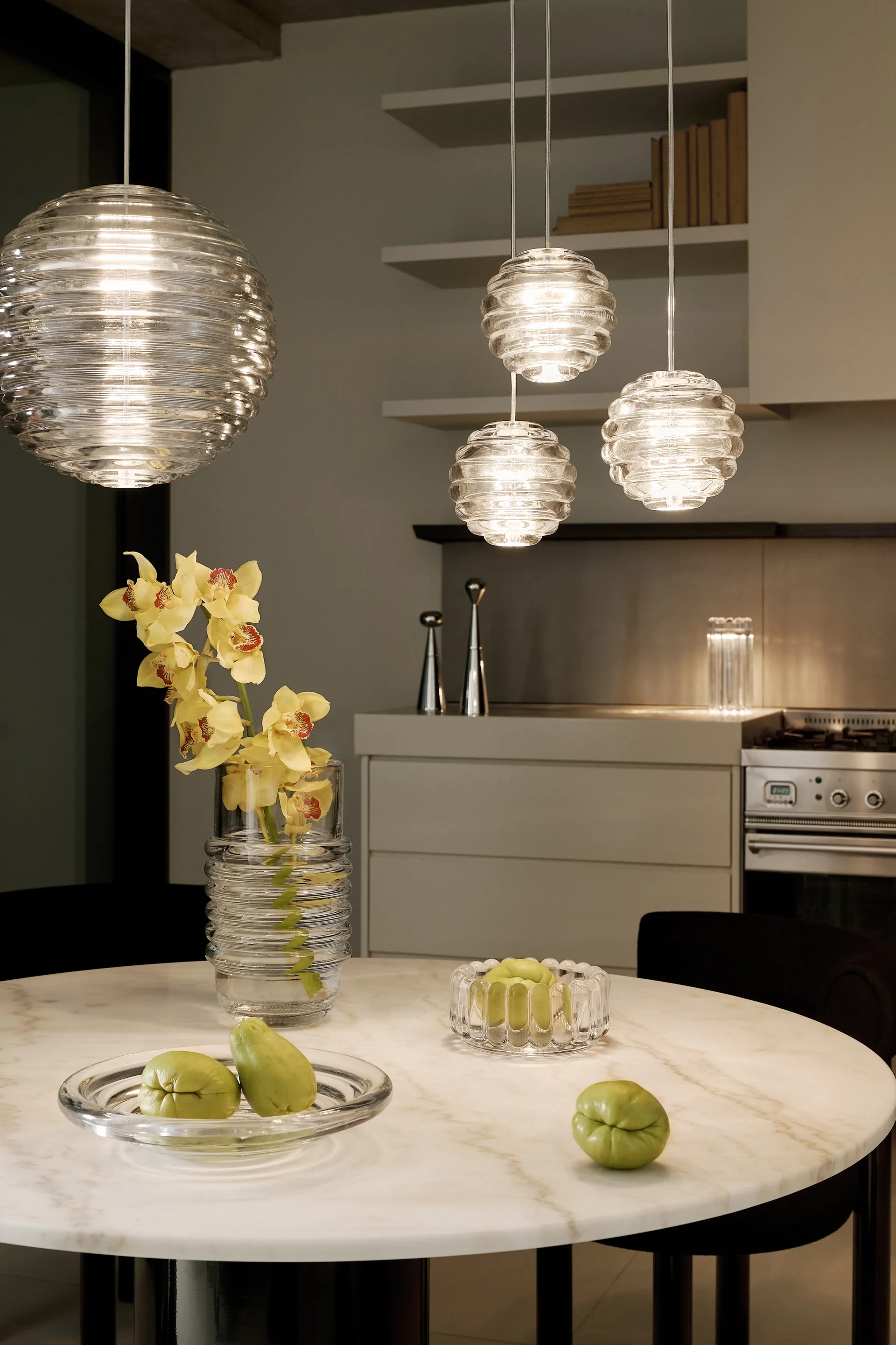 Lampa wisząca Press Sphere LEDØ30 cm, Przezroczysty Tom Dixon