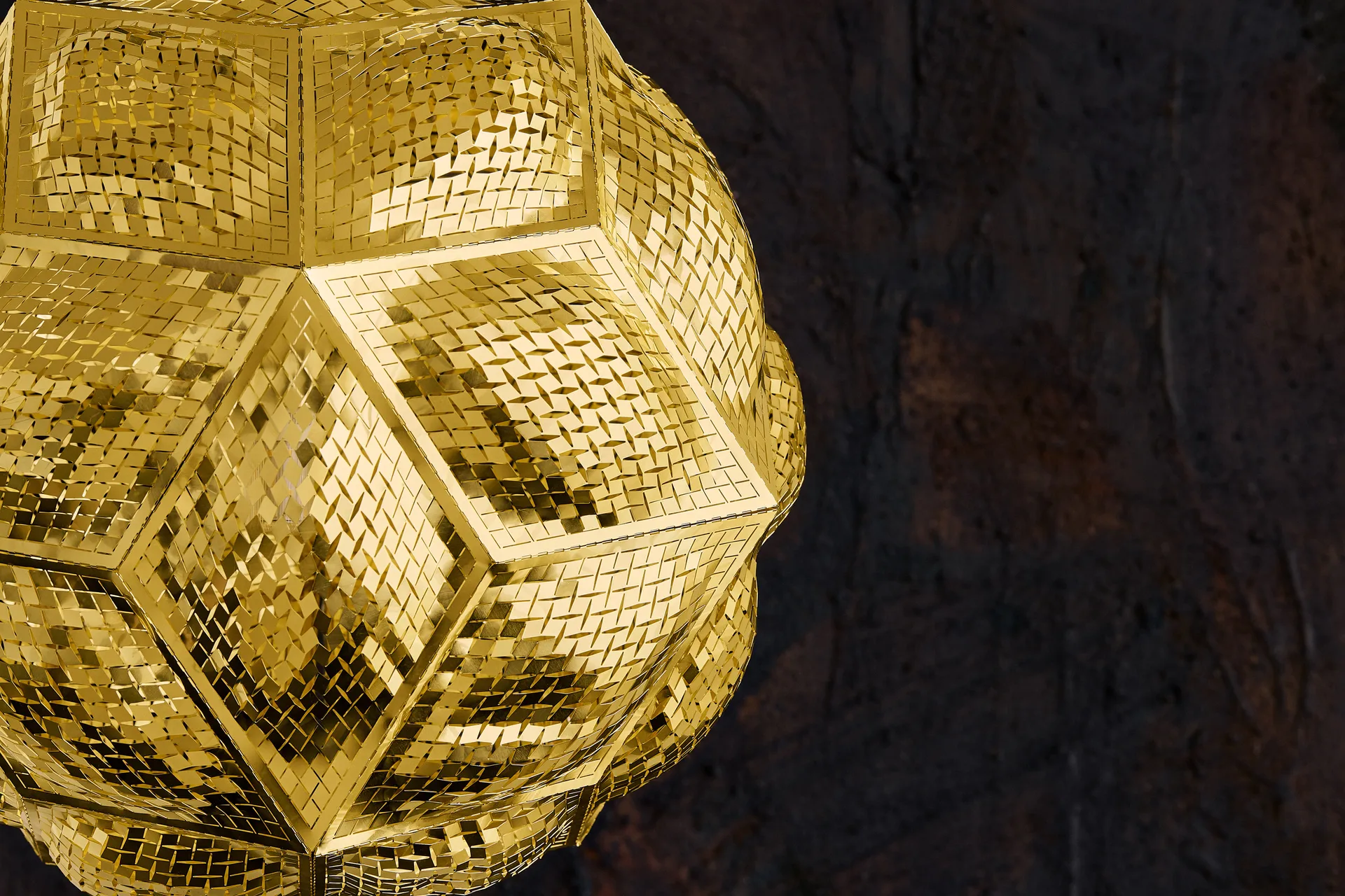 Lampa wisząca Puff Ø45 cm, Mosiądz Tom Dixon