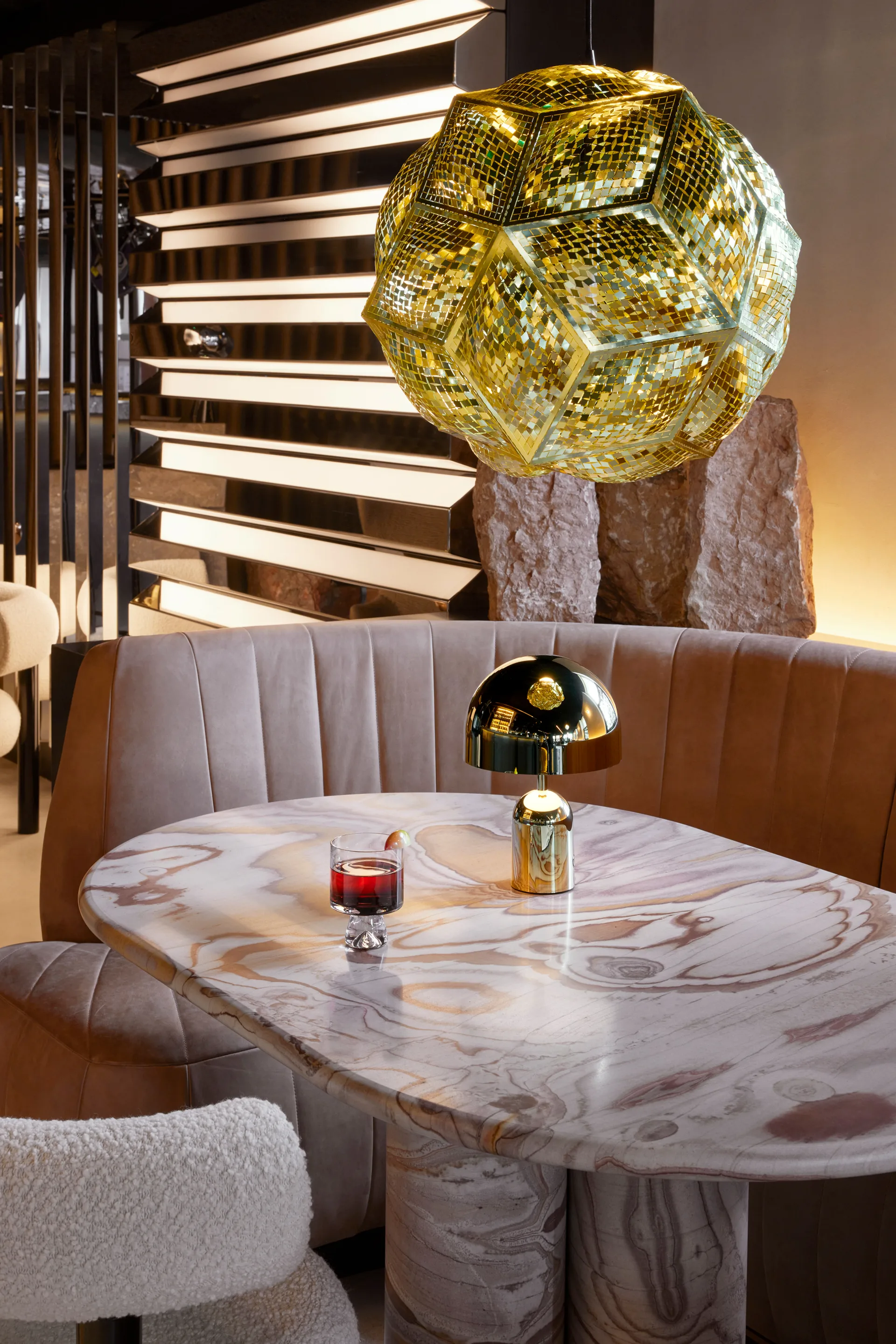 Lampa wisząca Puff Ø45 cm, Mosiądz Tom Dixon