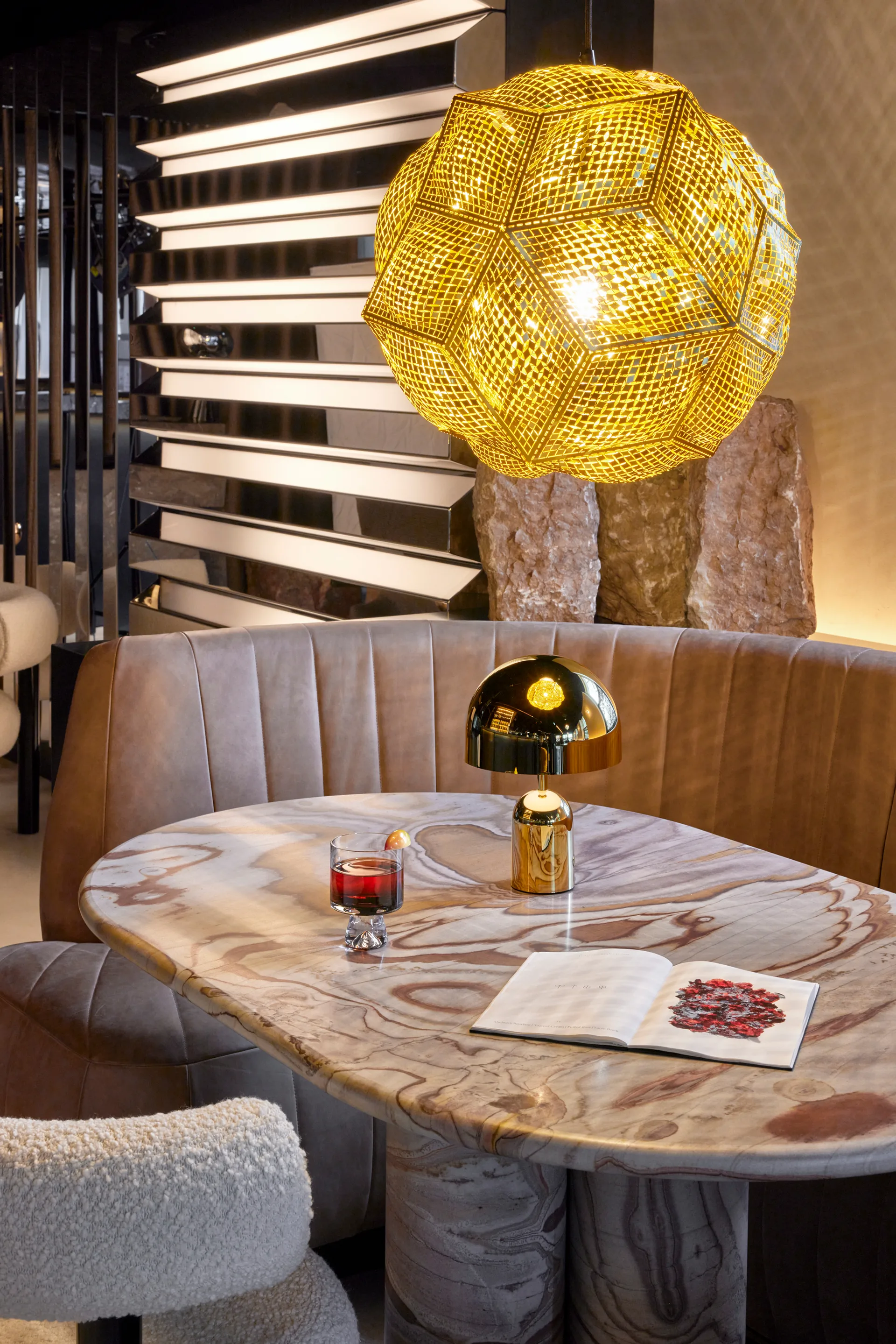 Lampa wisząca Puff Ø45 cm, Mosiądz Tom Dixon